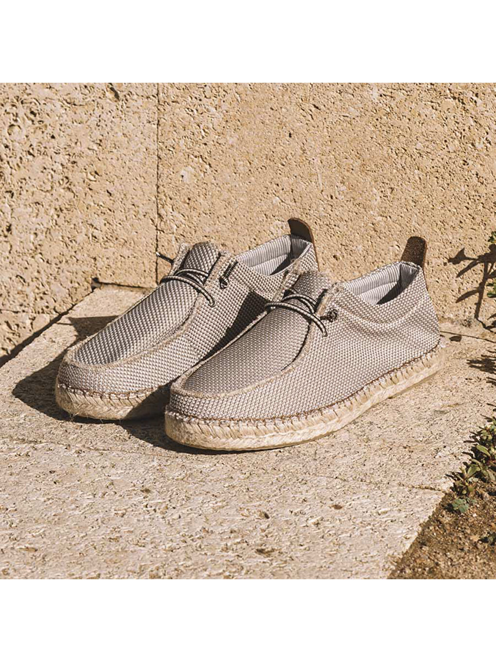 Gri Erkek Espadril / Keten Oscar Pedra-4
