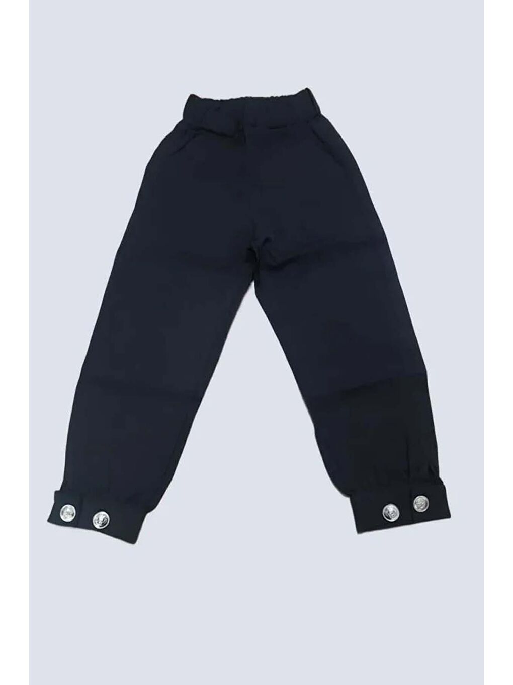 Erkek Çocuk Gold Düğme Detaylı Penye Ceket Dar Kesim Pantolon Siyah Alt Üst Takım-5