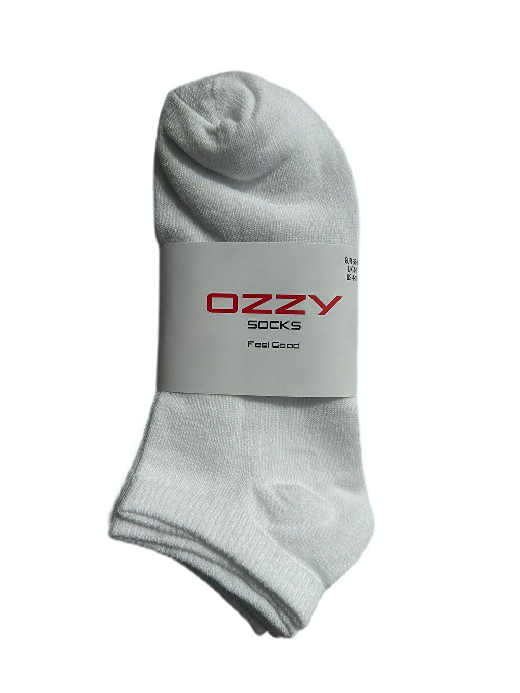 OZZY SOCKS Beyaz 4 Çift Ekonomik Pamuklu Beyaz Erkek Patik