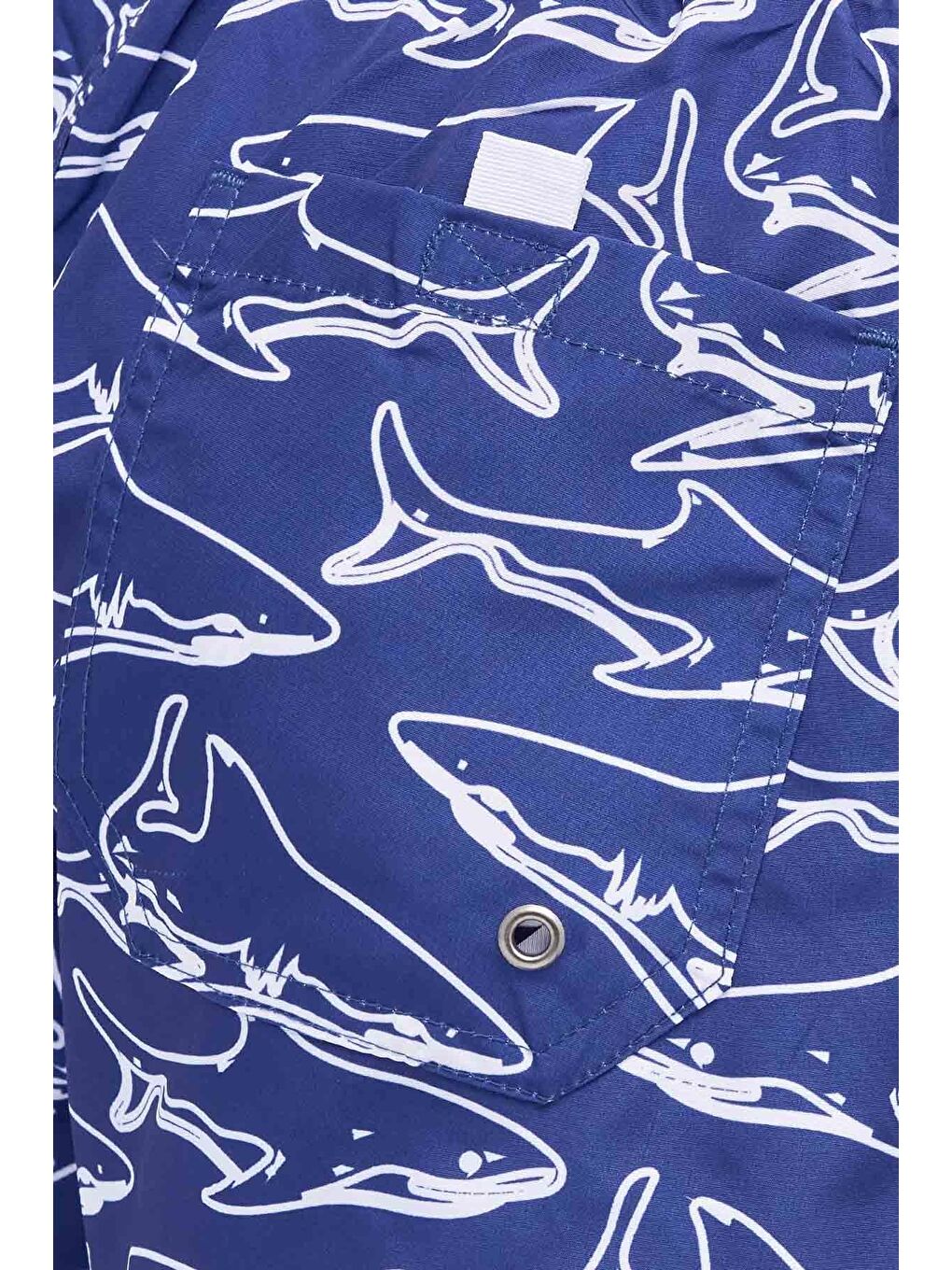 Erkek Standart Fit Hızlı Kuruyan Desenli Lacivert Mayo Deniz Şortu-2