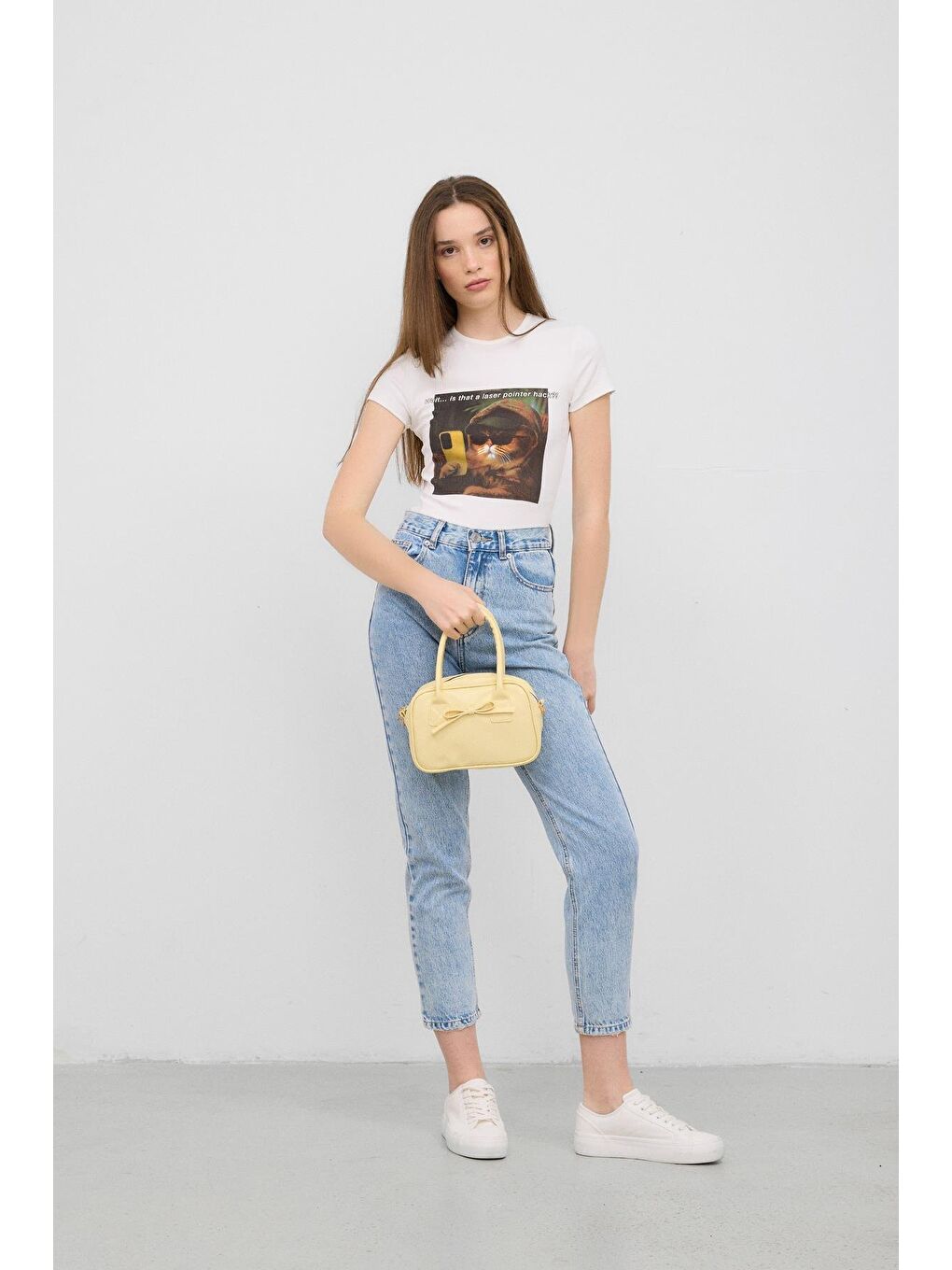 Perfect Kurdele Detaylı Bowling El Ve Çapraz Çanta Sarı-3