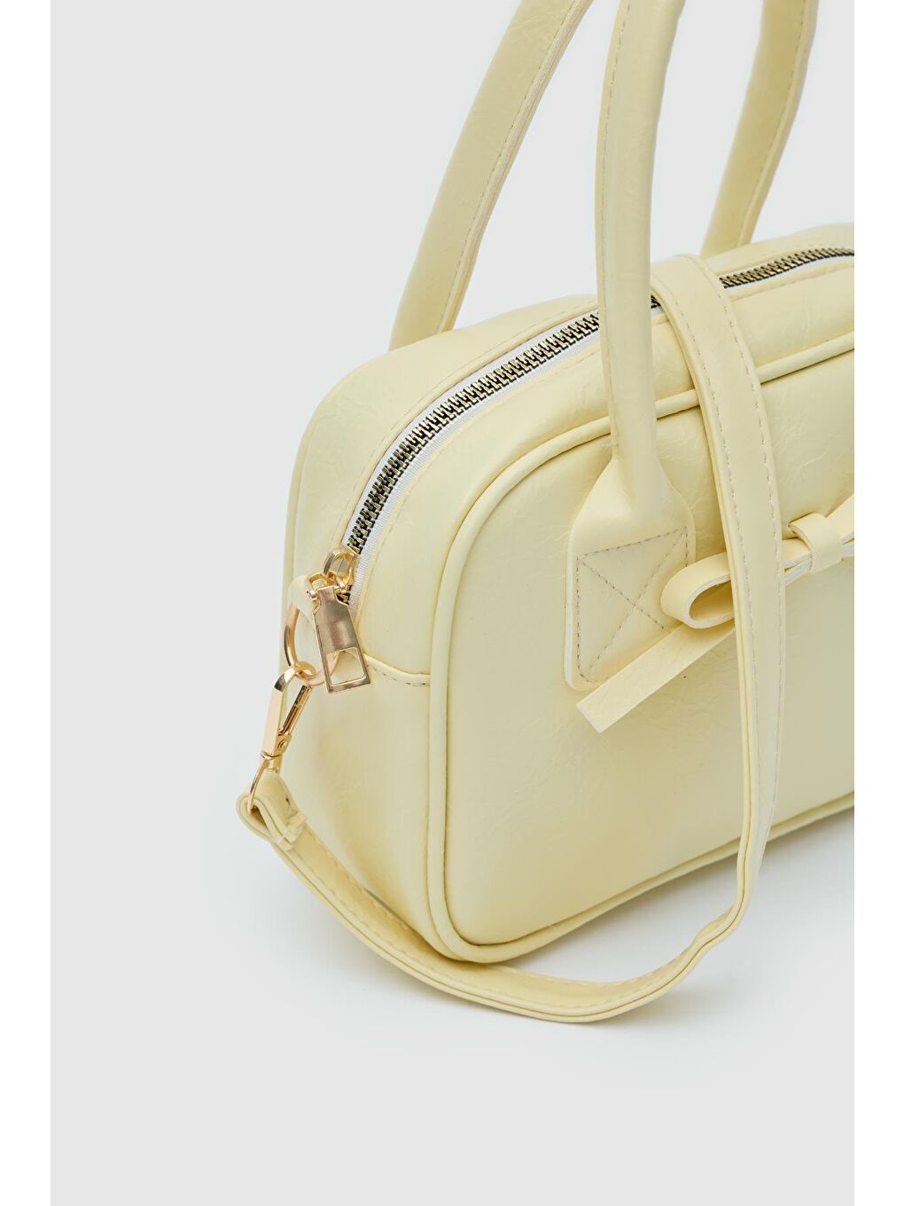 Perfect Kurdele Detaylı Bowling El Ve Çapraz Çanta Sarı-5