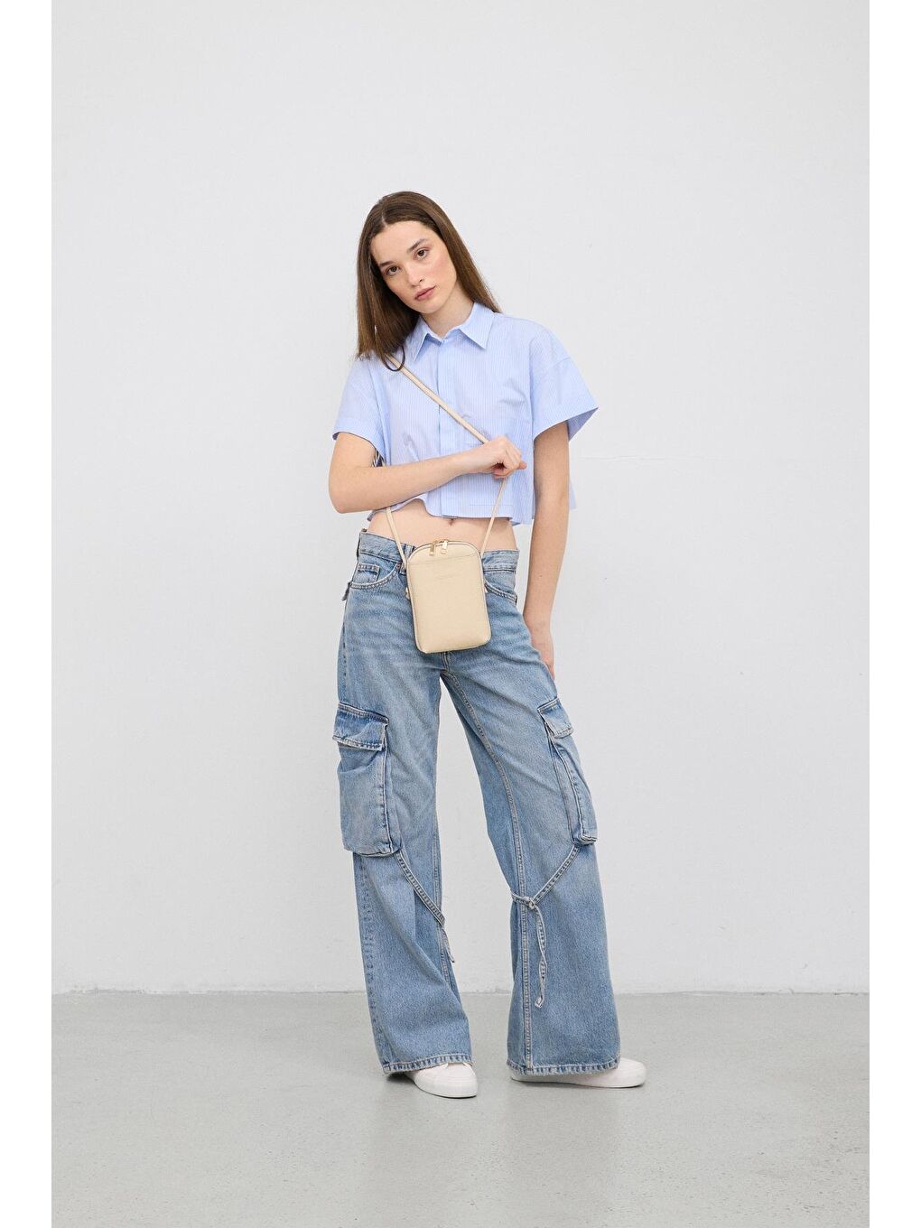 Vux Çapraz Çanta Bej-3