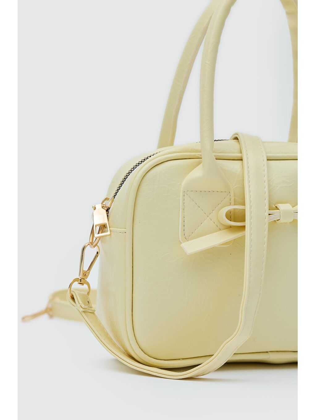 Perfect Kurdele Detaylı Bowling El Ve Çapraz Çanta Sarı-6