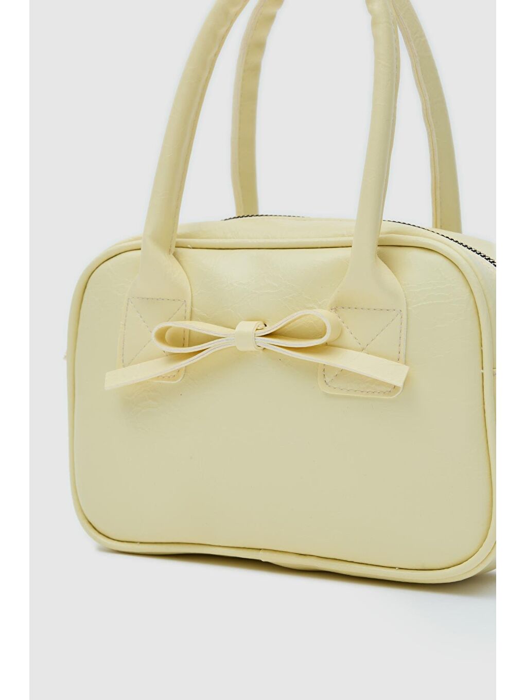 Perfect Kurdele Detaylı Bowling El Ve Çapraz Çanta Sarı-7