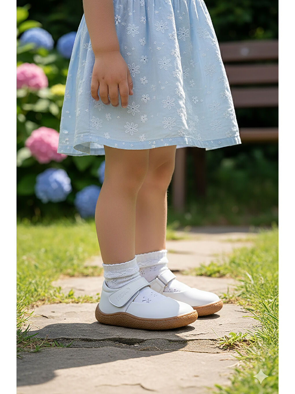 Beyaz Lida %100 Deri Günlük Kız Bebek Babet Ayakkabı-2