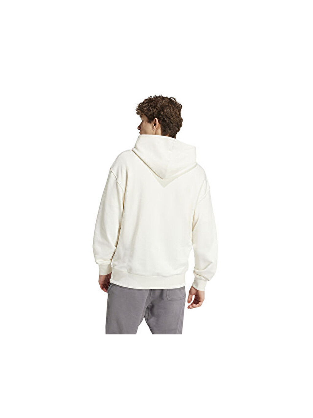 All Szn French Terry Erkek Beyaz Sweatshirt Erkek Günlük Sweatshirt Iy4154 Beyaz-1