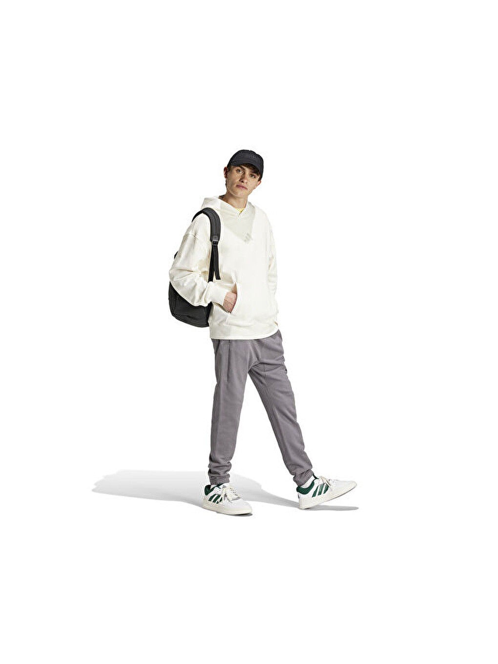 All Szn French Terry Erkek Beyaz Sweatshirt Erkek Günlük Sweatshirt Iy4154 Beyaz-2