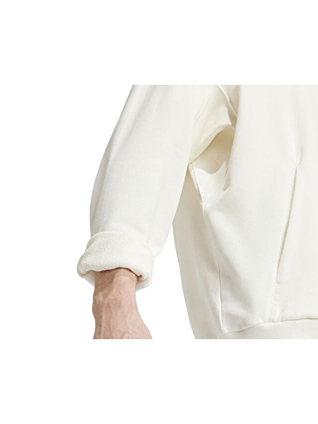 All Szn French Terry Erkek Beyaz Sweatshirt Erkek Günlük Sweatshirt Iy4154 Beyaz-4