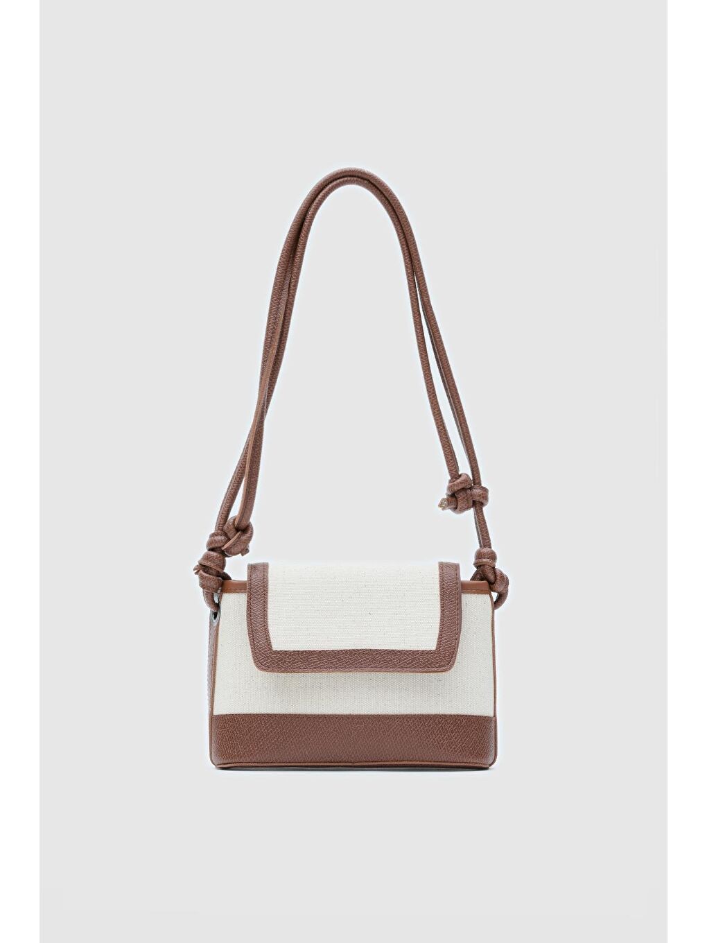 Kahverengi Lunea Kanvas Çapraz Çanta Taba-1