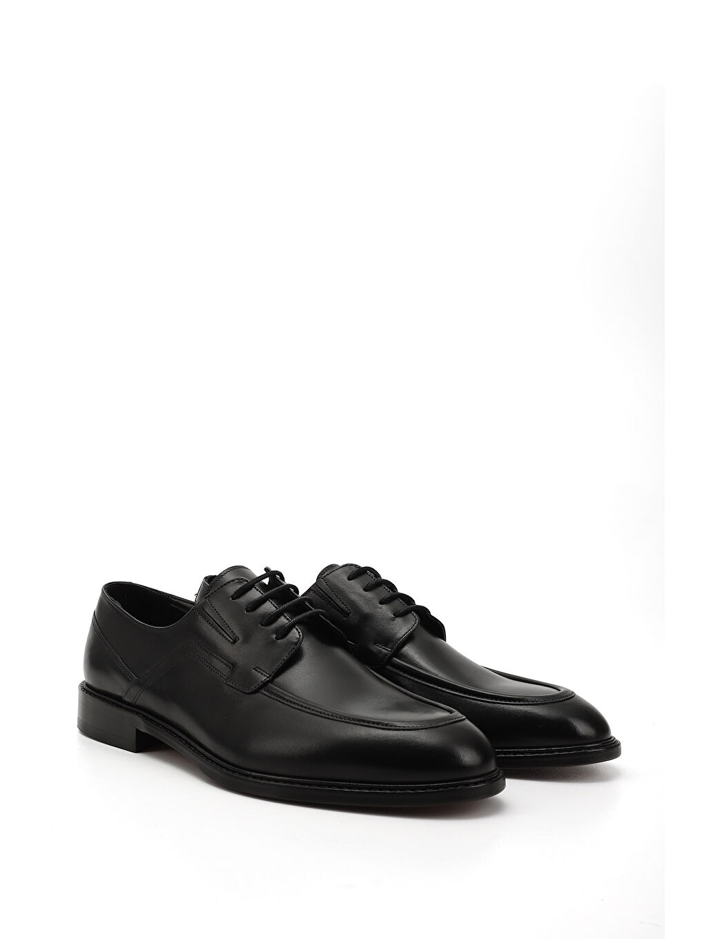 Mor Erkek ZÜMRÜT-SİYAH Bağcıklı Kösele Taban Hakiki Deri Klasik Ayakkabı-1