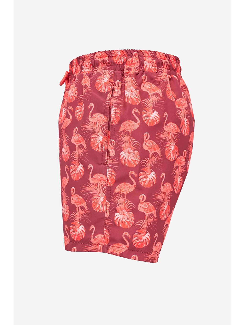 Kahverengi Erkek Standart Fit Hızlı Kuruyan Desenli Kiremit Renk Mayo Deniz Şortu-1