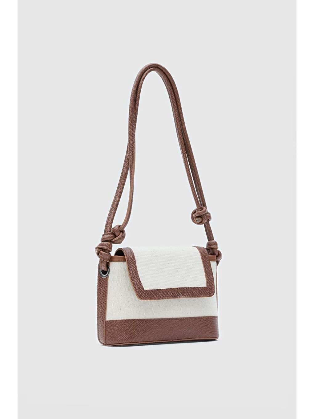 Kahverengi Lunea Kanvas Çapraz Çanta Taba-4