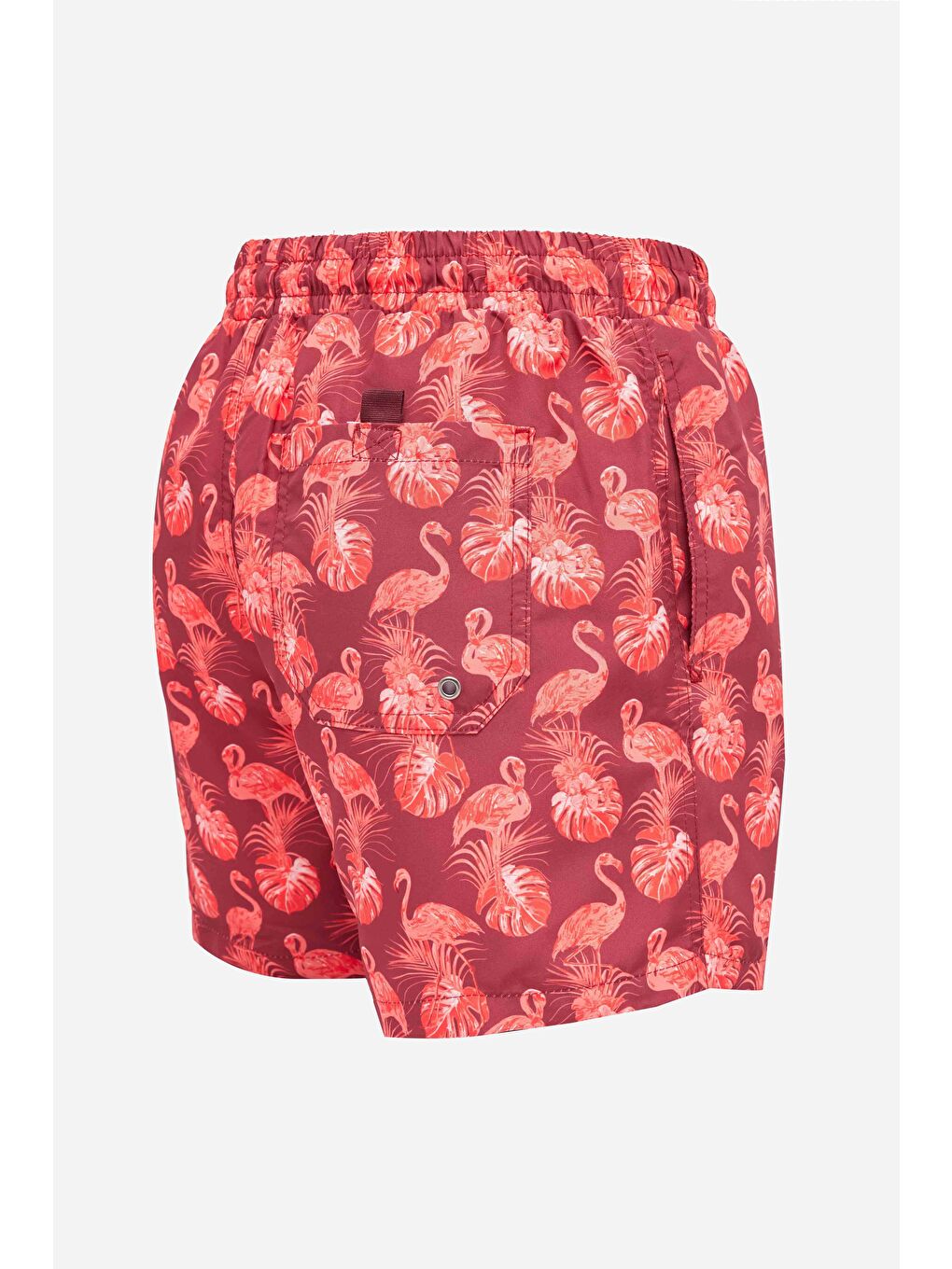 Kahverengi Erkek Standart Fit Hızlı Kuruyan Desenli Kiremit Renk Mayo Deniz Şortu-3