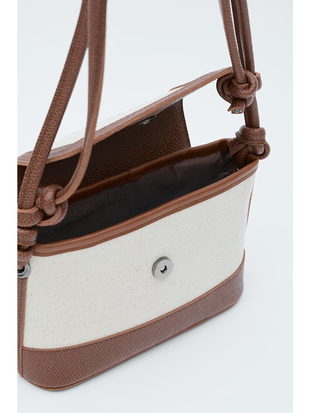 Kahverengi Lunea Kanvas Çapraz Çanta Taba-5