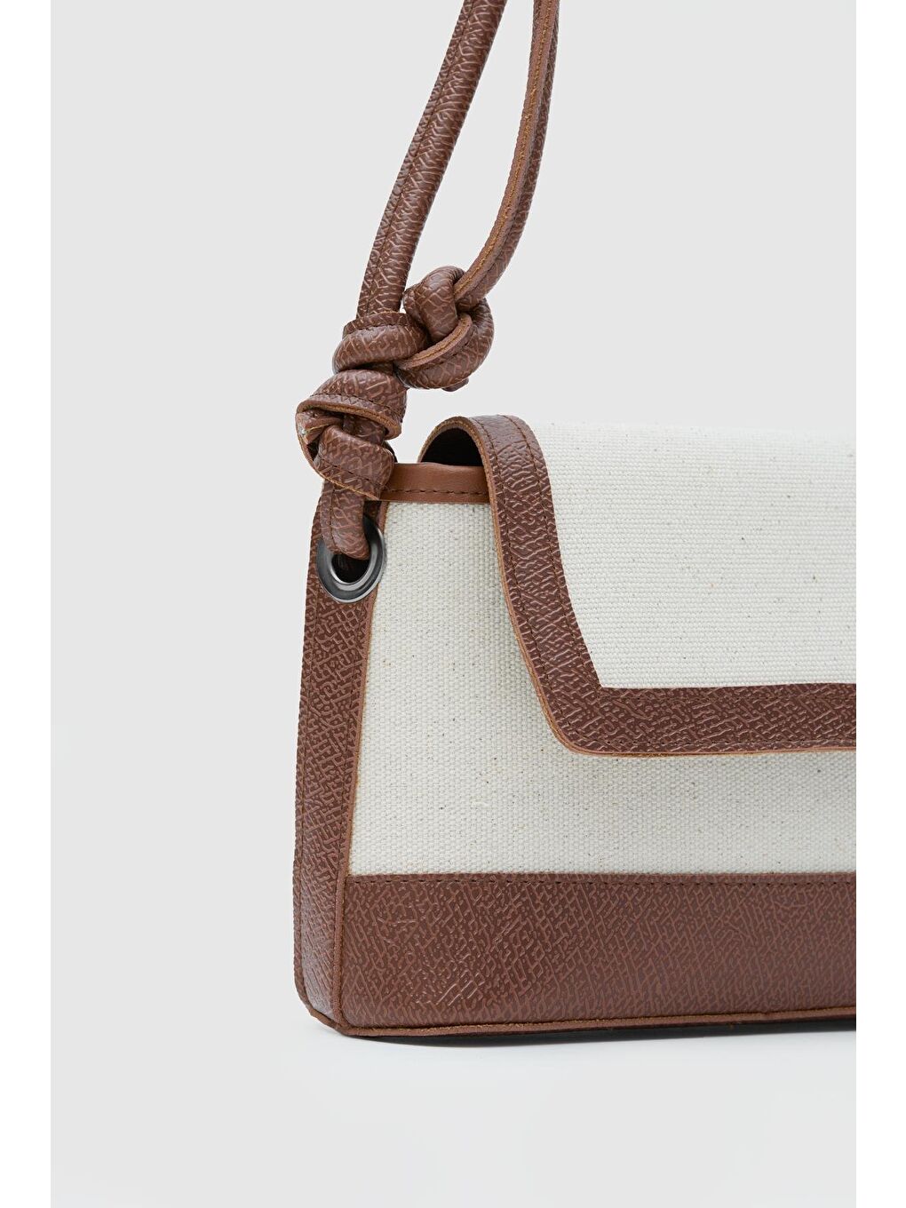 Kahverengi Lunea Kanvas Çapraz Çanta Taba-7