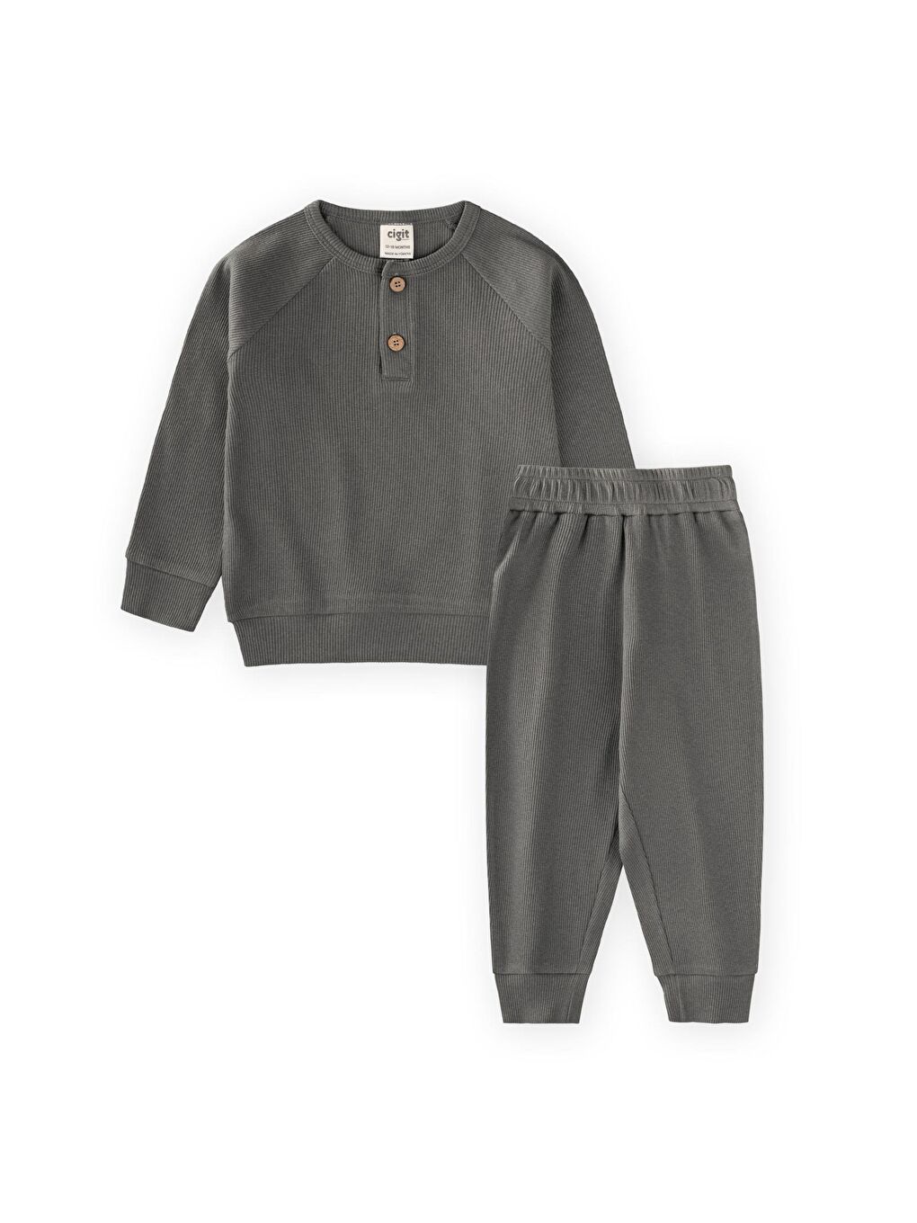 Bej Reglan Kol Patlı Erkek Basıc Takım 1-6 Yaş Vizon