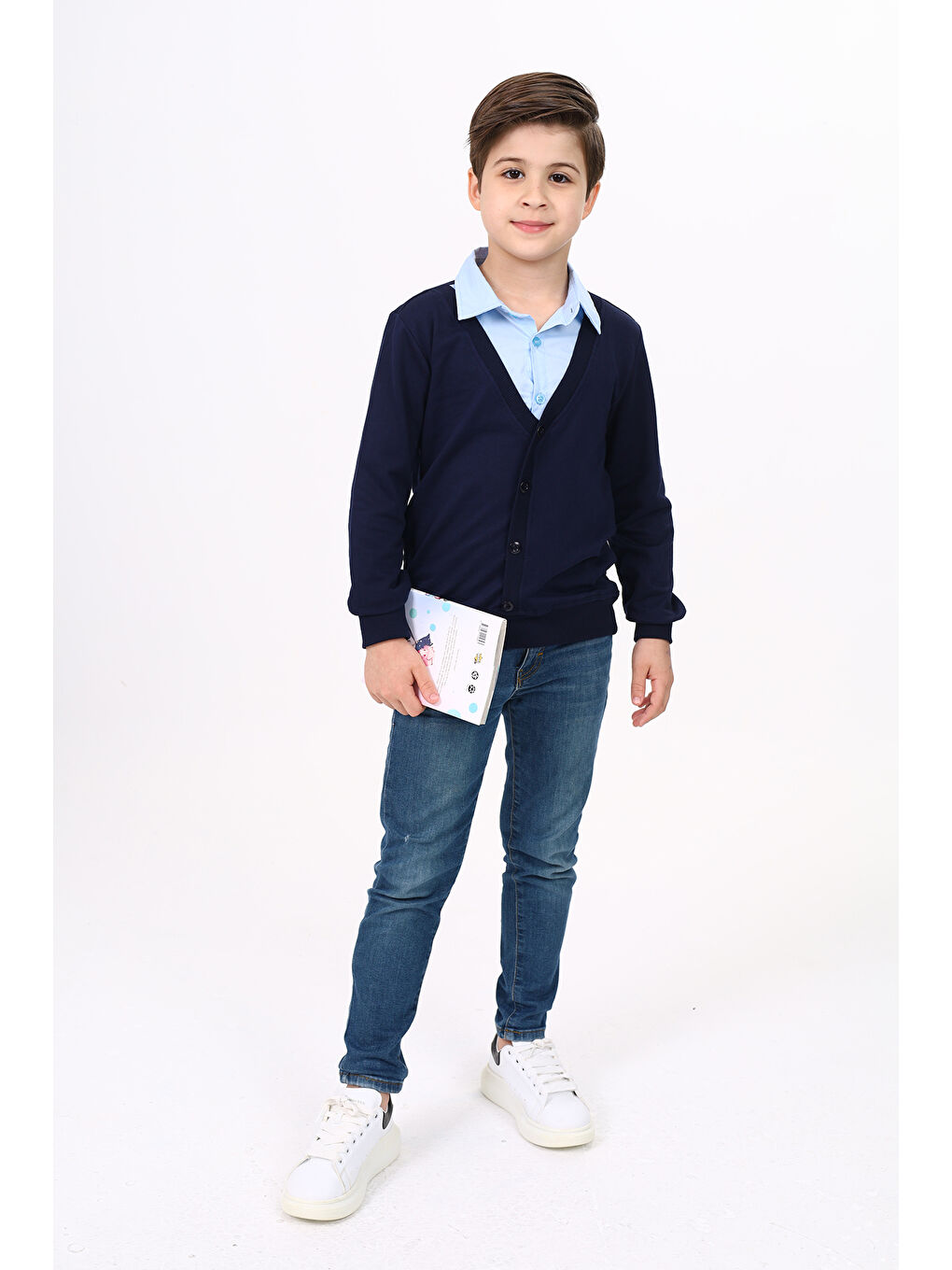 Siyah Erkek Çocuk Okul Sweatshirt