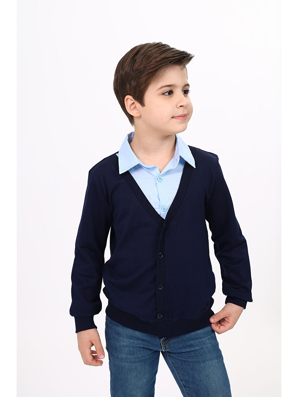 Siyah Erkek Çocuk Okul Sweatshirt-1