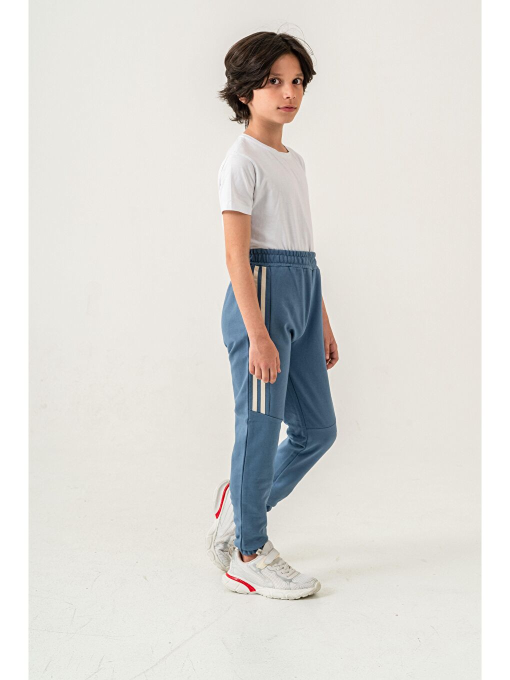 Mavi Active Baskılı Yanlar Şeritli Erkek Çocuk Eşofman Altı-1