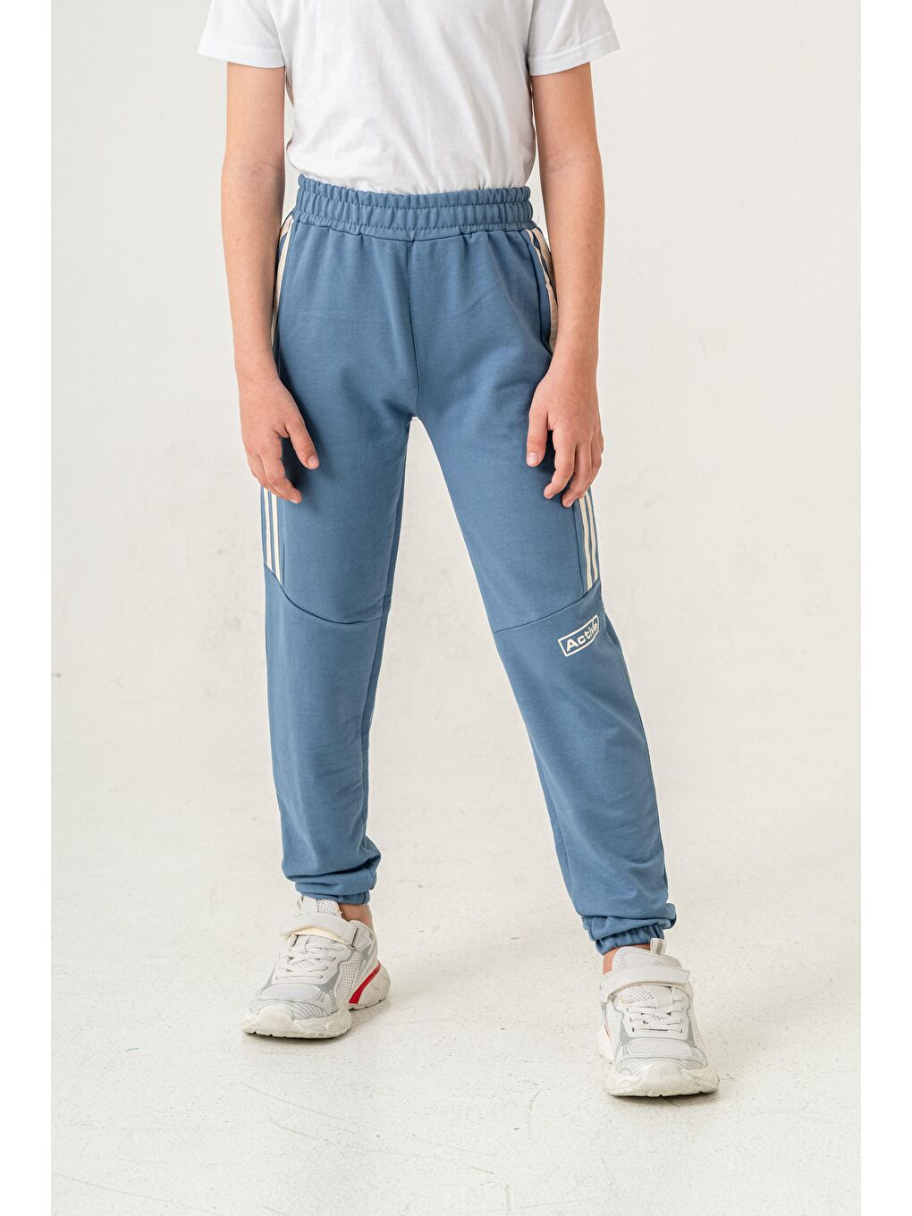 Mavi Active Baskılı Yanlar Şeritli Erkek Çocuk Eşofman Altı-2