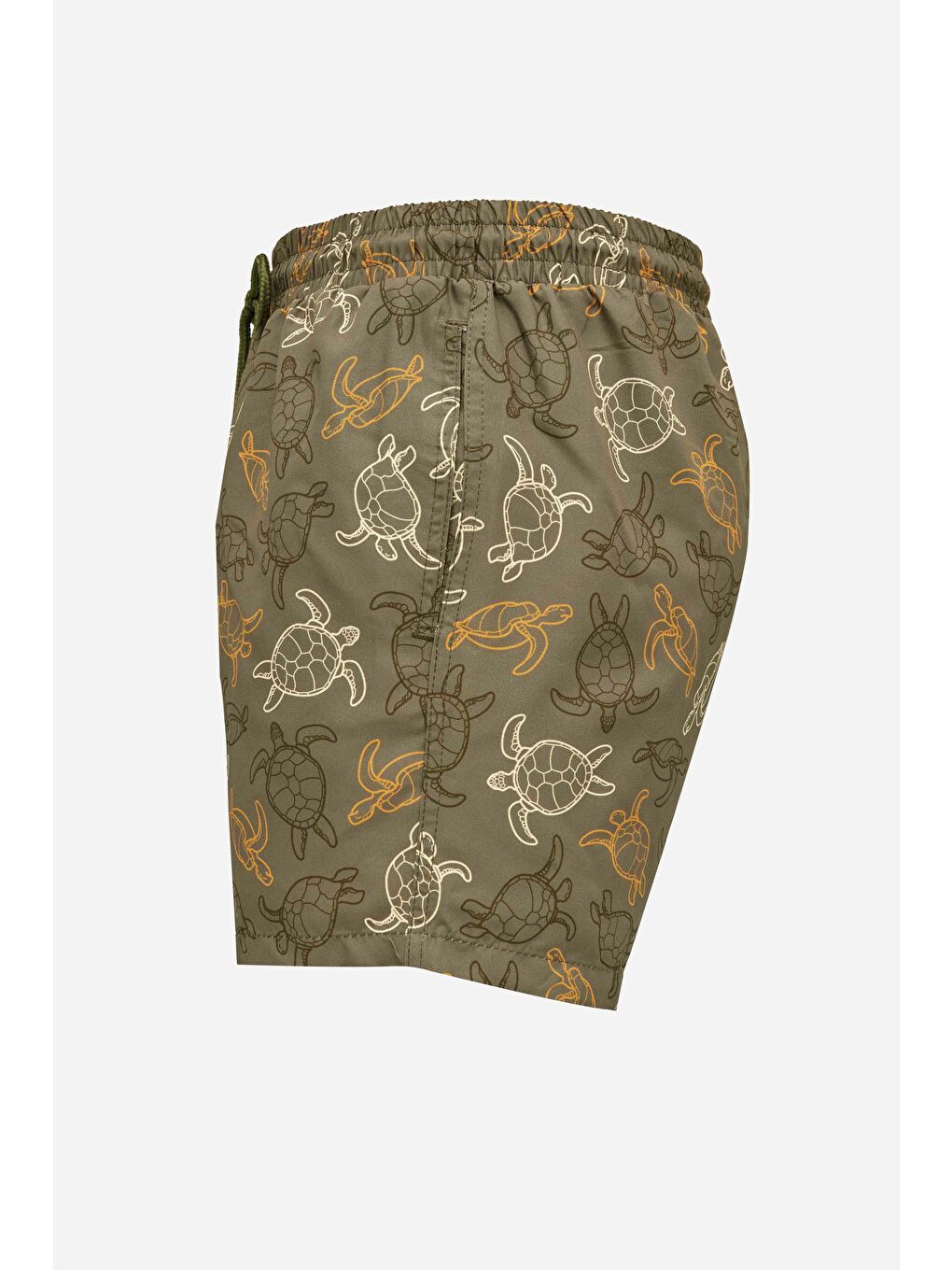 Karışık Erkek Standart Fit Hızlı Kuruyan Desenli Gri Mayo Deniz Şortu-1