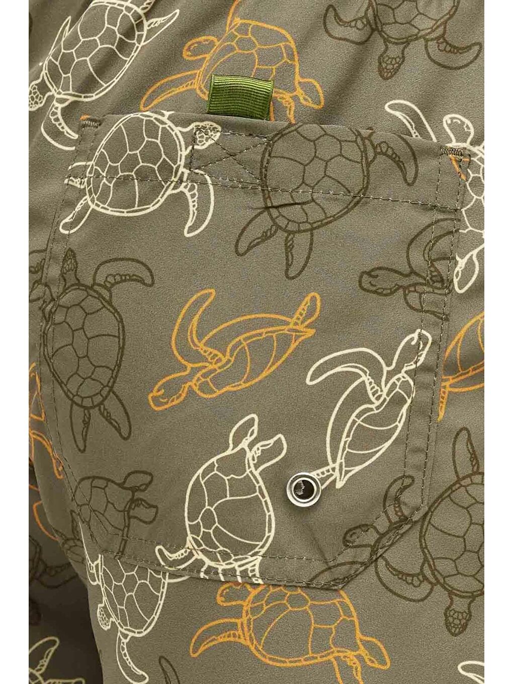 Karışık Erkek Standart Fit Hızlı Kuruyan Desenli Gri Mayo Deniz Şortu-2