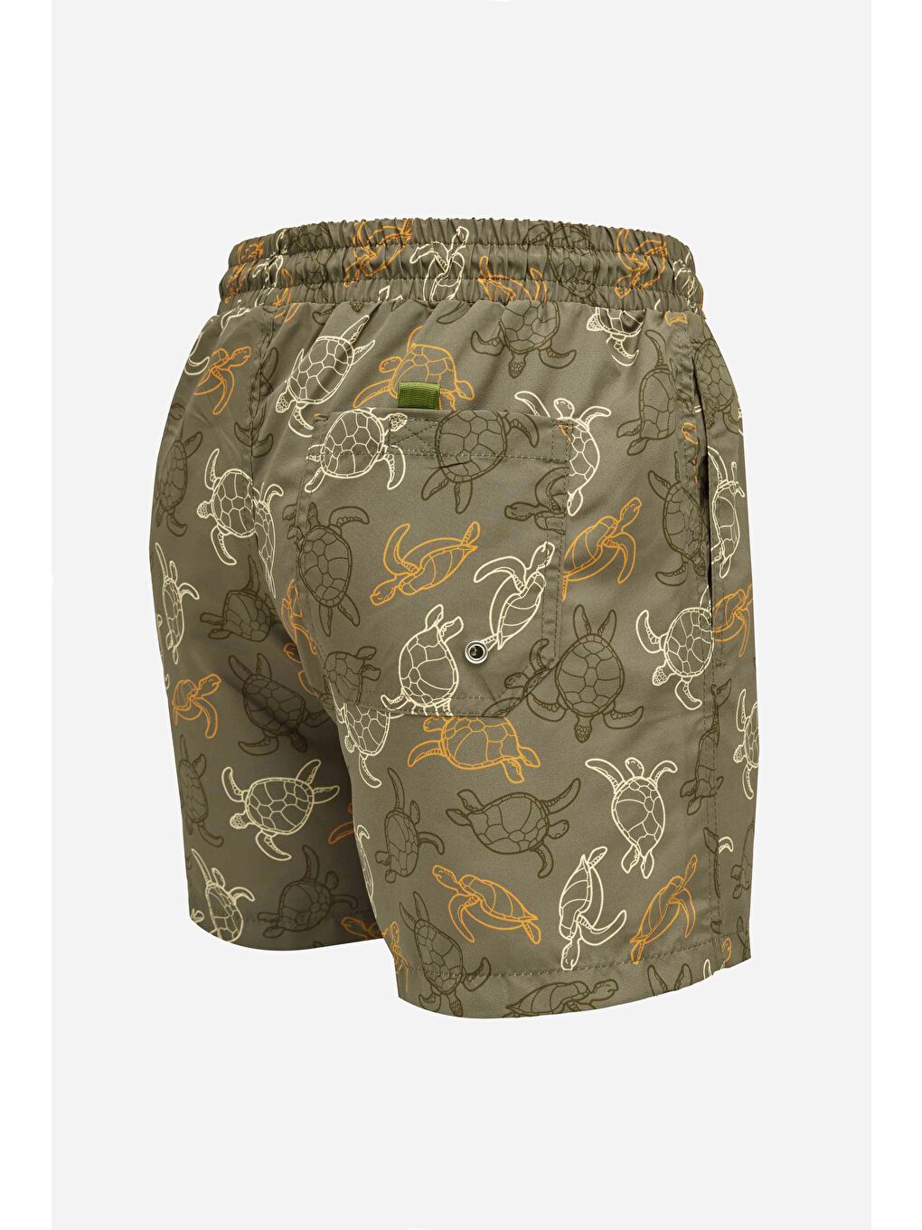 Karışık Erkek Standart Fit Hızlı Kuruyan Desenli Gri Mayo Deniz Şortu-3