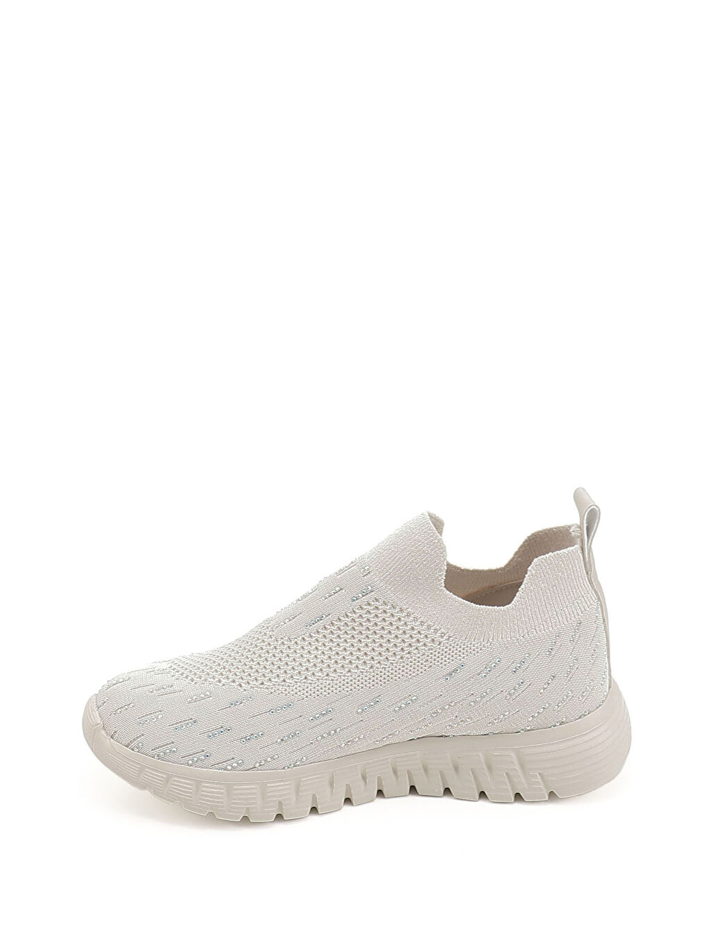 Bej Kadın AÇIK NUDE Triko Taşlı Memory Foam Tabanlıklı Comfort Sneaker-1