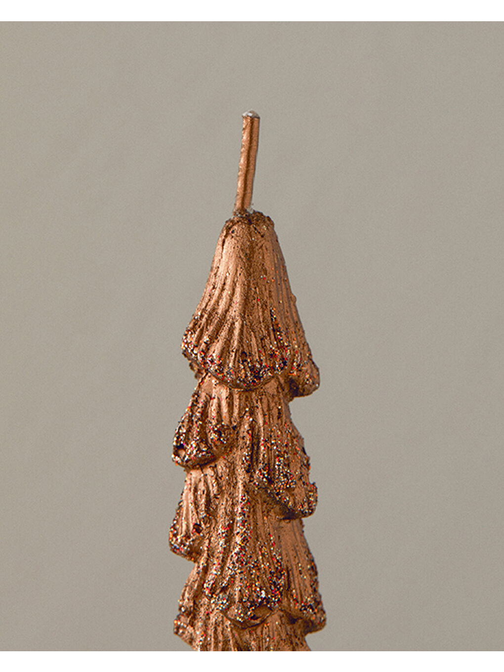 Sarı Christmas Tree 2'li Yılbaşı Mum 26,4x5,7x3,5 cm Bronz-2