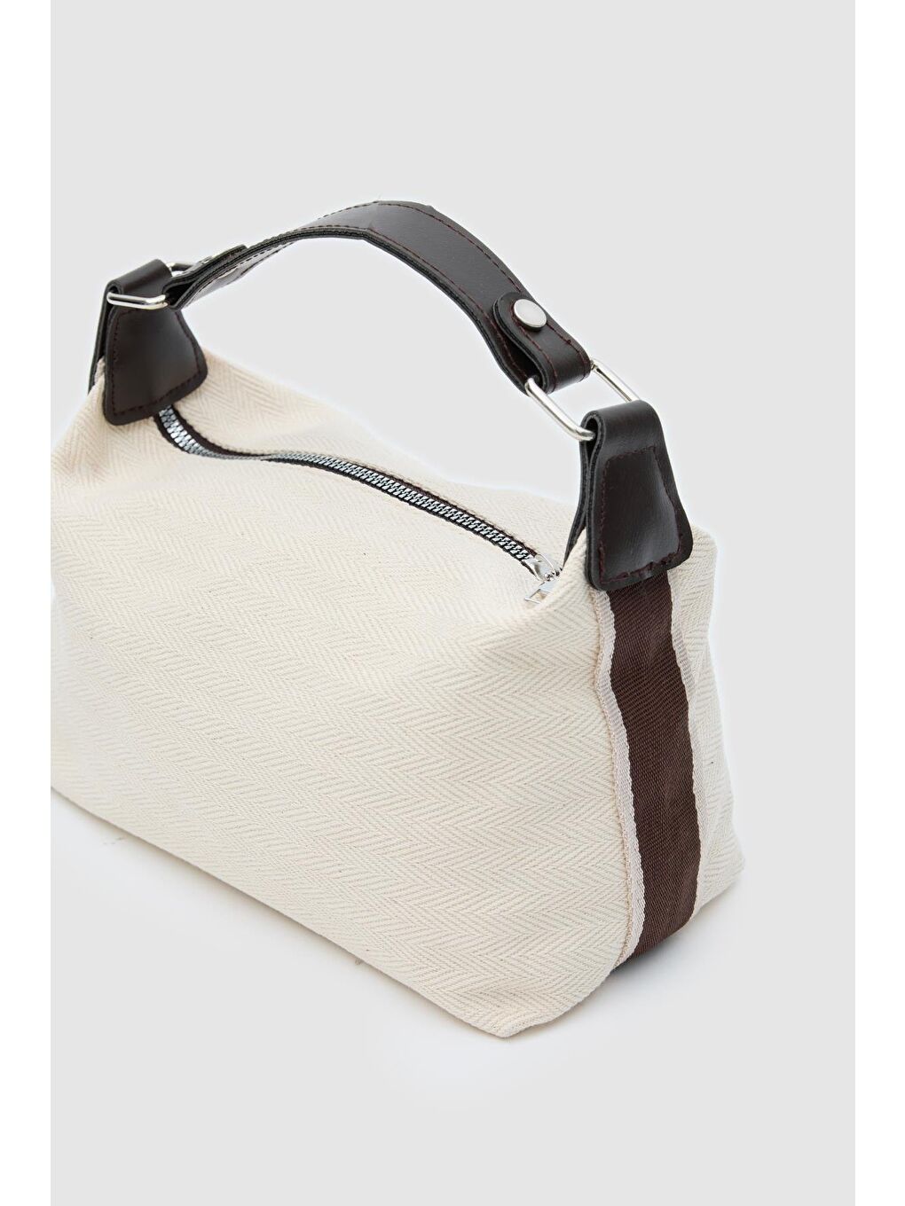 Elu Kanvas El Ve Çapraz Çanta Kahverengi-4