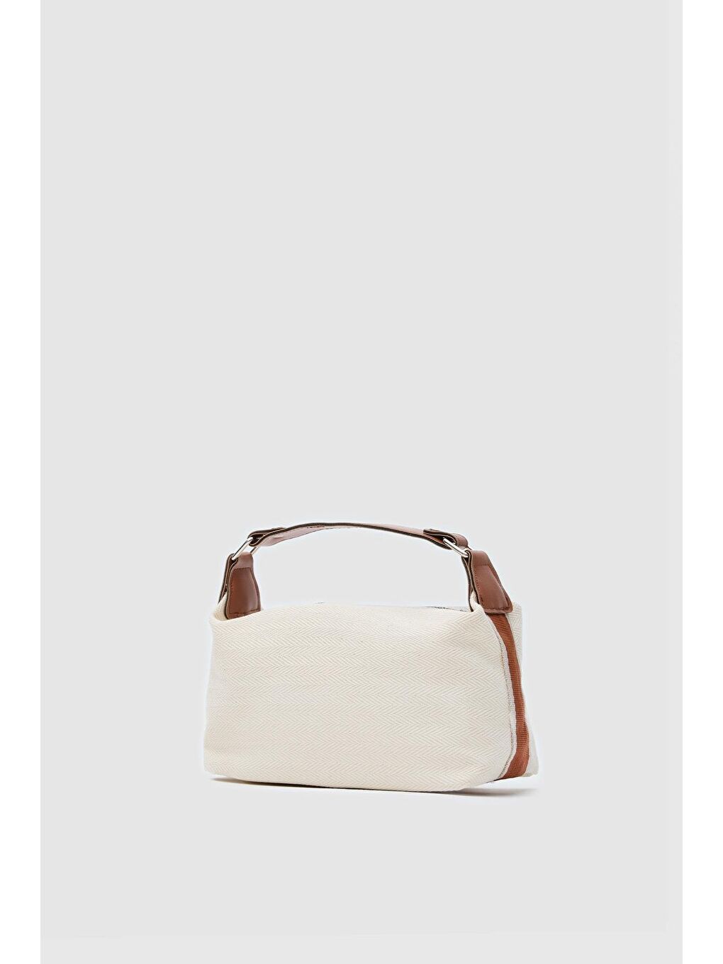 Kahverengi Elu Kanvas El Ve Çapraz Çanta Taba-4