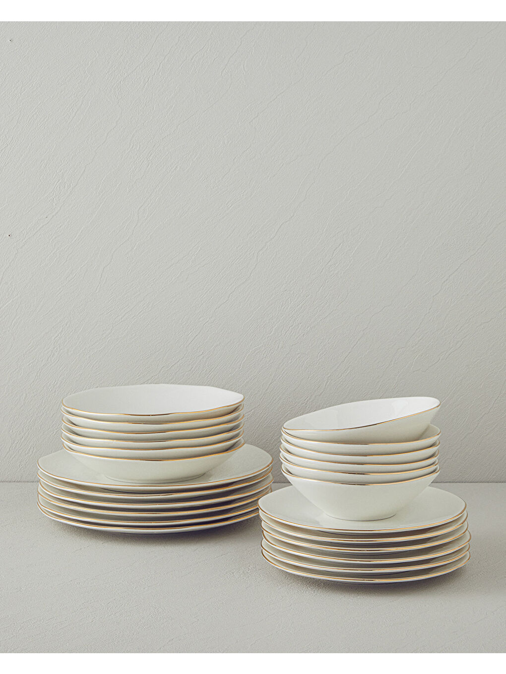 Sarı Carmen Porselen Yemek Takımı 24 Parça 6 Kişilik Gold-1