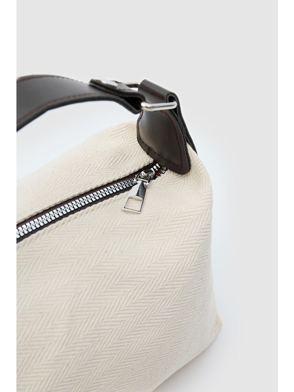 Elu Kanvas El Ve Çapraz Çanta Kahverengi-5