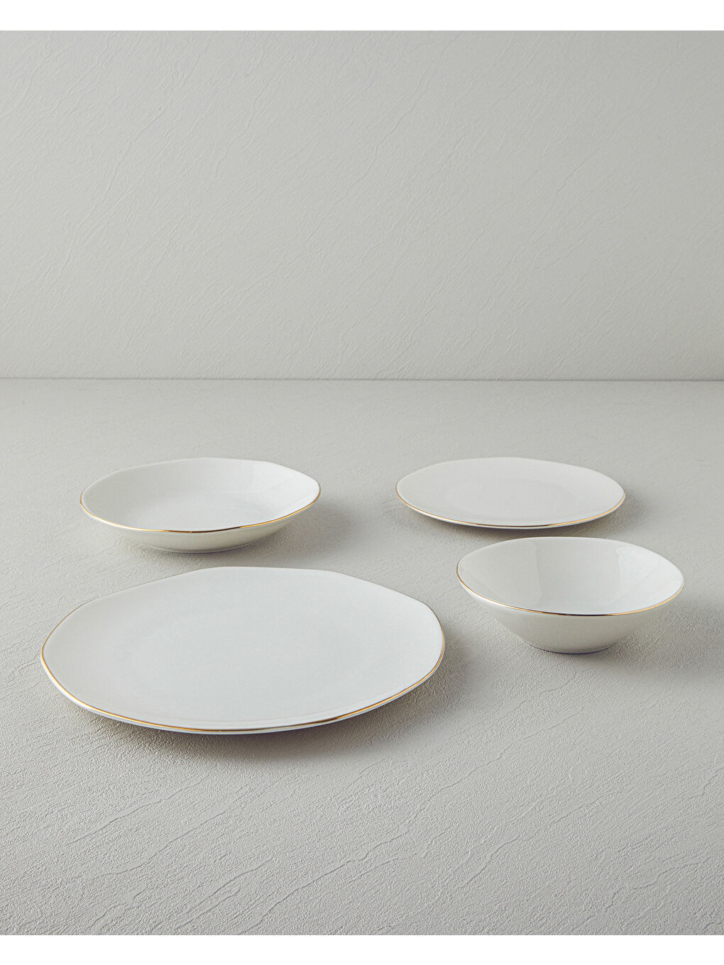 Sarı Carmen Porselen Yemek Takımı 24 Parça 6 Kişilik Gold-2