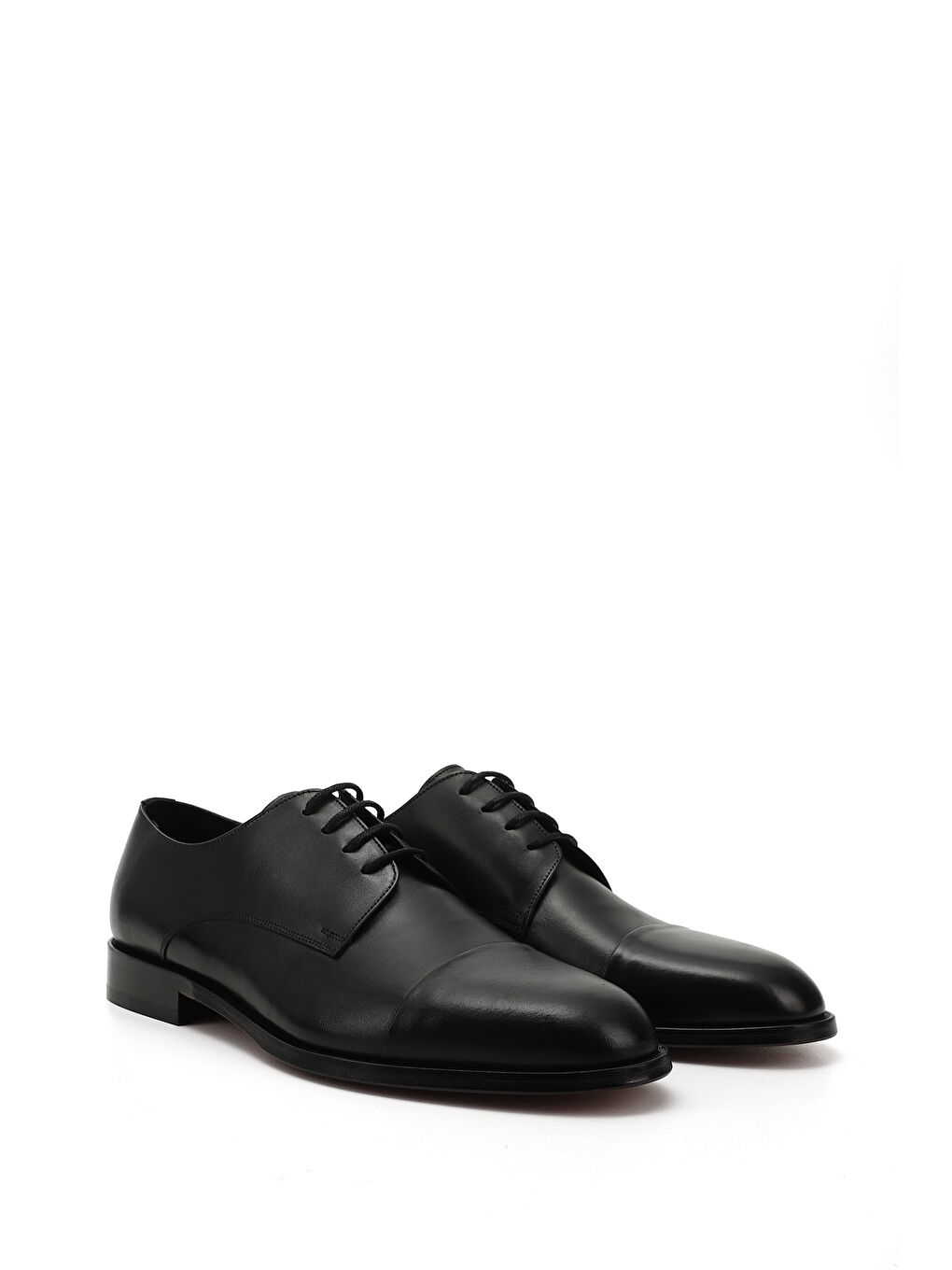 Mor Erkek ZÜMRÜT-SİYAH Bağcıklı Kösele Taban Hakiki Deri Klasik Ayakkabı-1