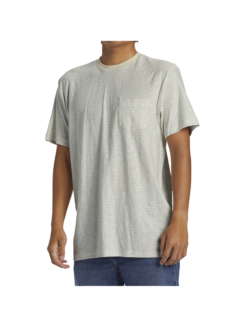 Beyaz Kentin Pocket Erkek Tişört-3