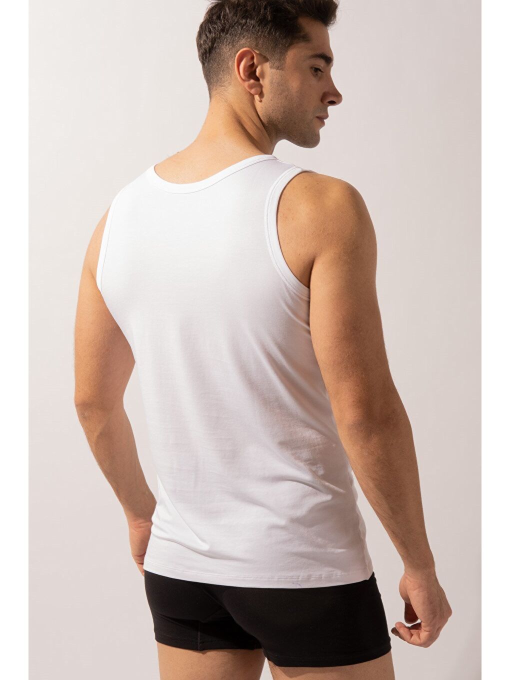 Basic New Modal Askılı Erkek Atlet Beyaz-1