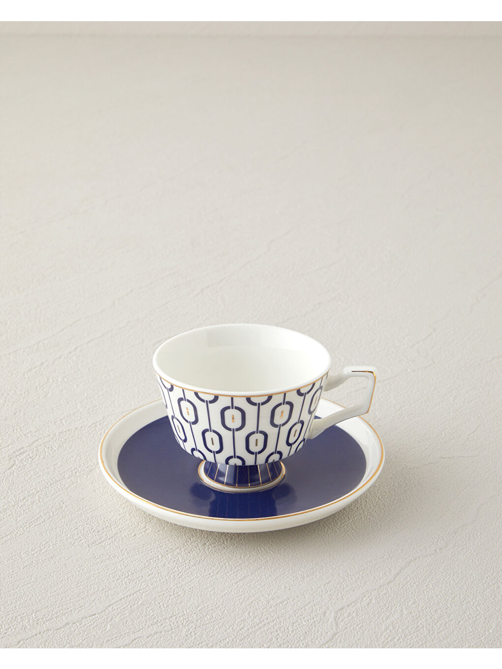 Octavia New Bone China 4 Parça 2 Kişilik Kahve Fincan Takımı 90 ml Lacivert-2