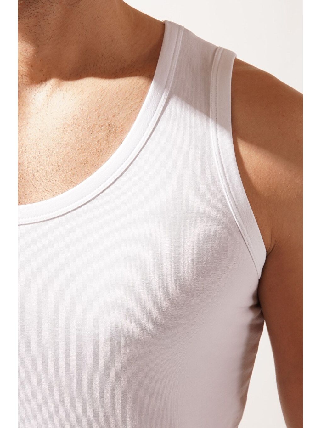 Basic New Modal Askılı Erkek Atlet Beyaz-3