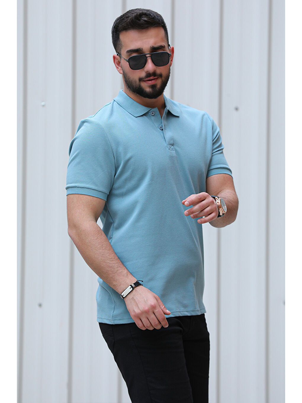 Mishar İtalia Yeşil Erkek Polo Yaka T-shirt