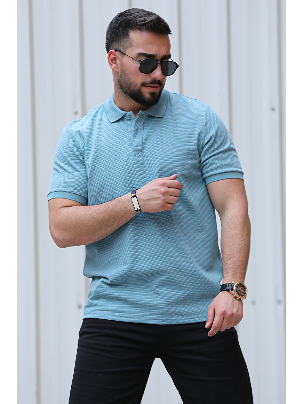 Mishar İtalia Yeşil Erkek Polo Yaka T-shirt - 2