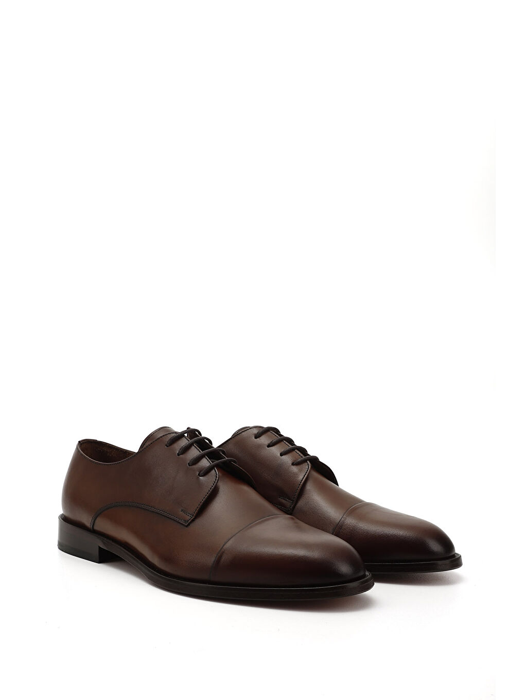 Erkek HAKİ-TABA Bağcıklı Kösele Taban Hakiki Deri Klasik Ayakkabı-1