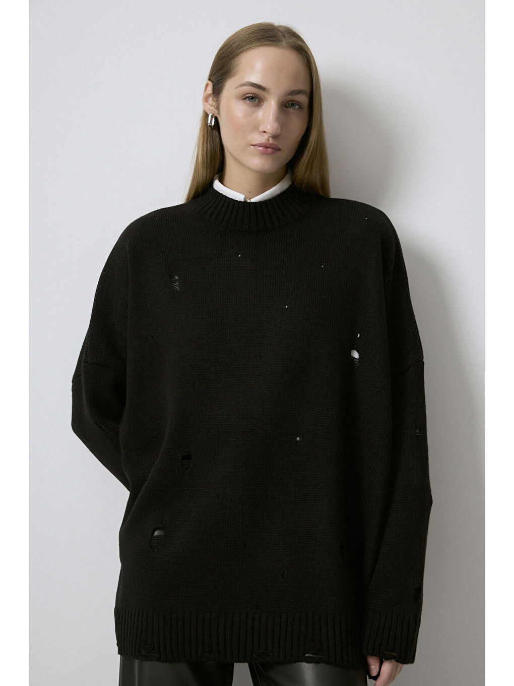 Siyah Ajurlu Triko Kazak-1