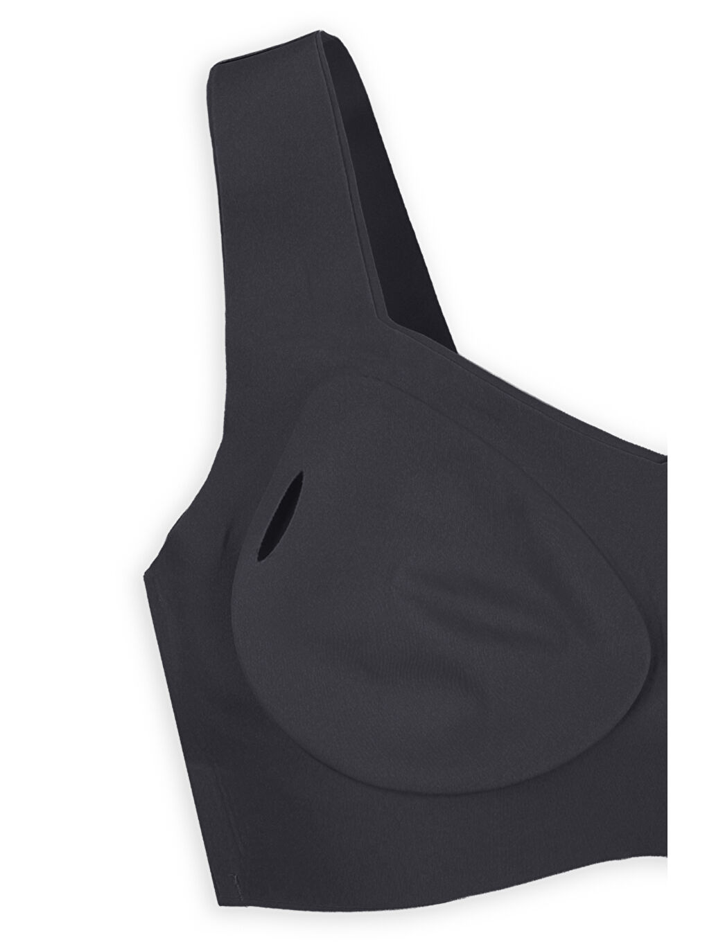 Siyah Balensiz Lazer Dikişsiz Çıkarılabilir Pedli Kalın Askılı Görünmez Sütyen-3