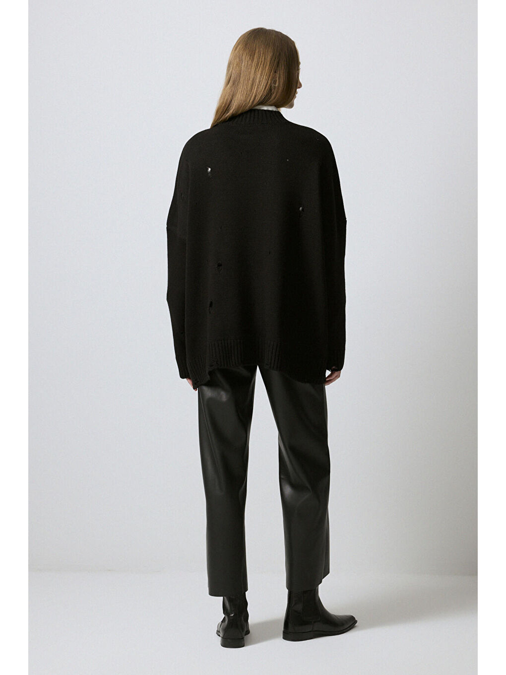 Siyah Ajurlu Triko Kazak-3