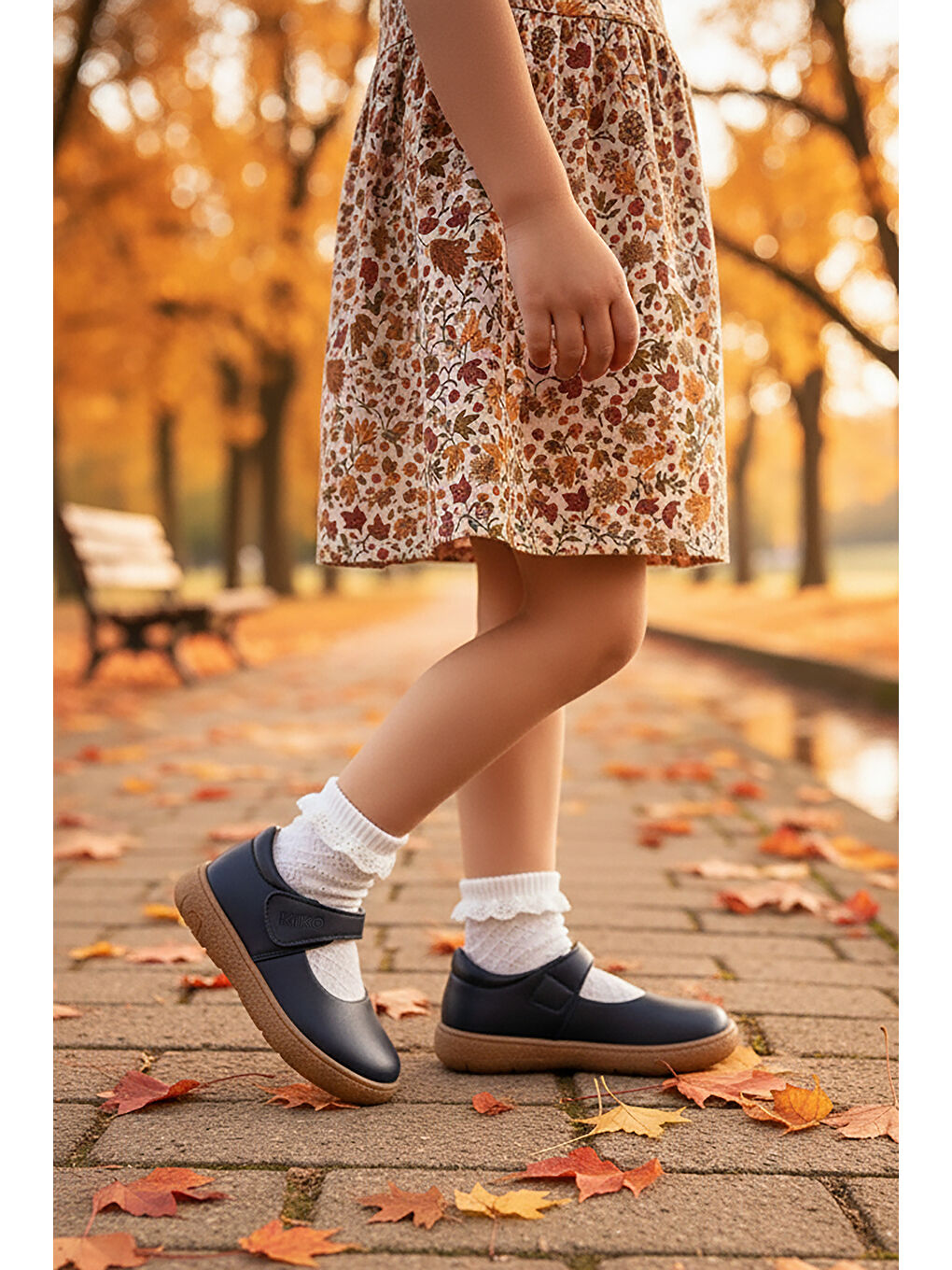 Lacivert Lida %100 Deri Günlük Kız Bebek Babet Ayakkabı-2