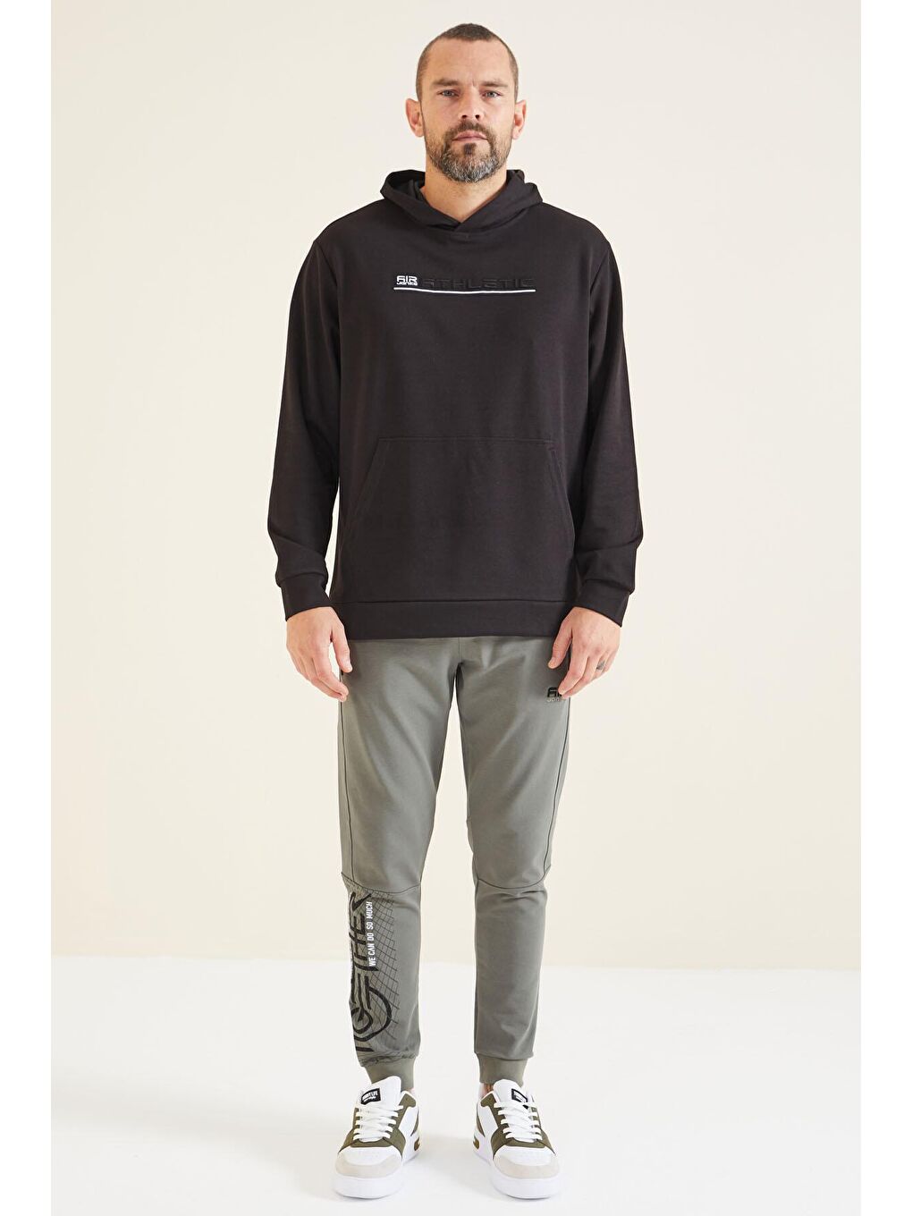 Yeşil Lewoll Çağla Baskılı Erkek Eşofman Alt - 84926-1