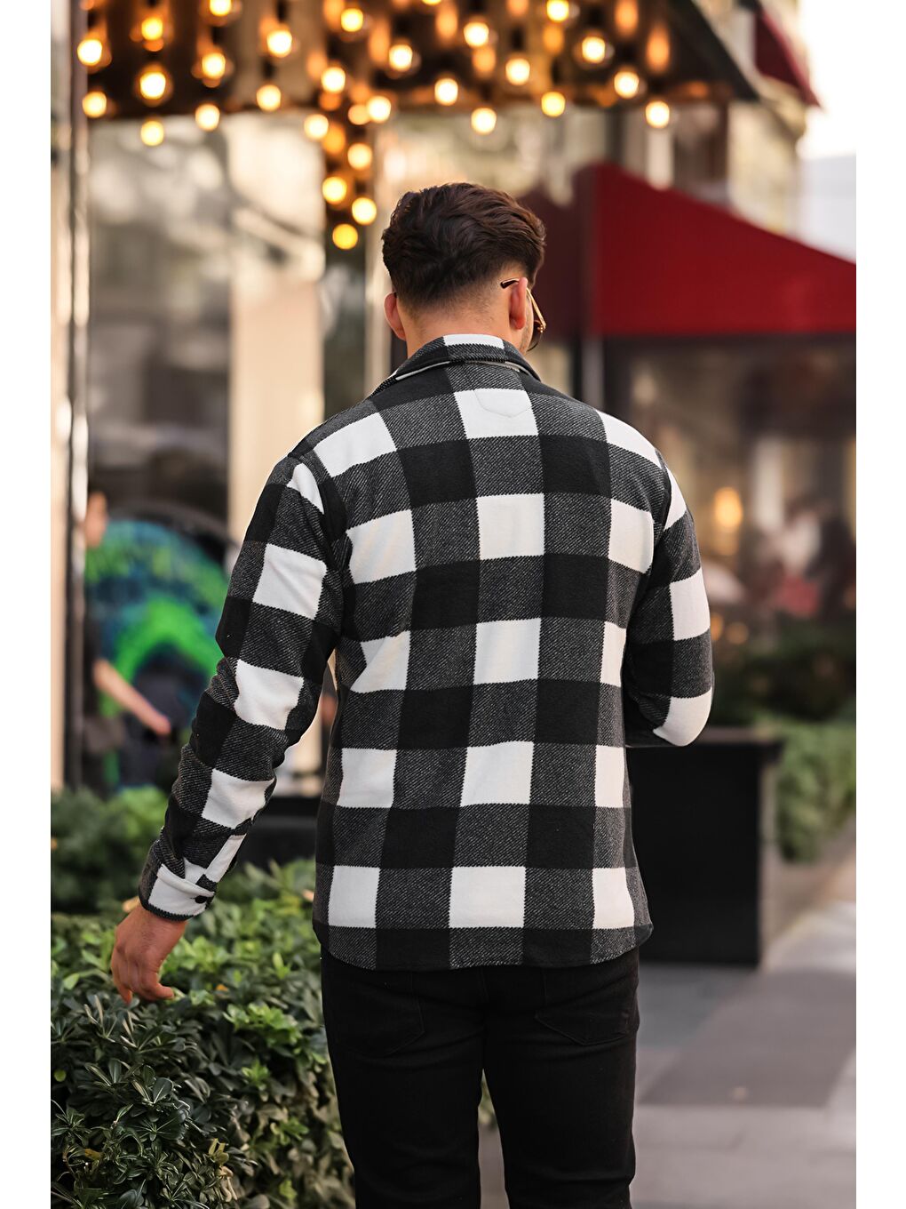 Siyah Kareli Polar Kışlık Oduncu Gömlek XC U16707-1