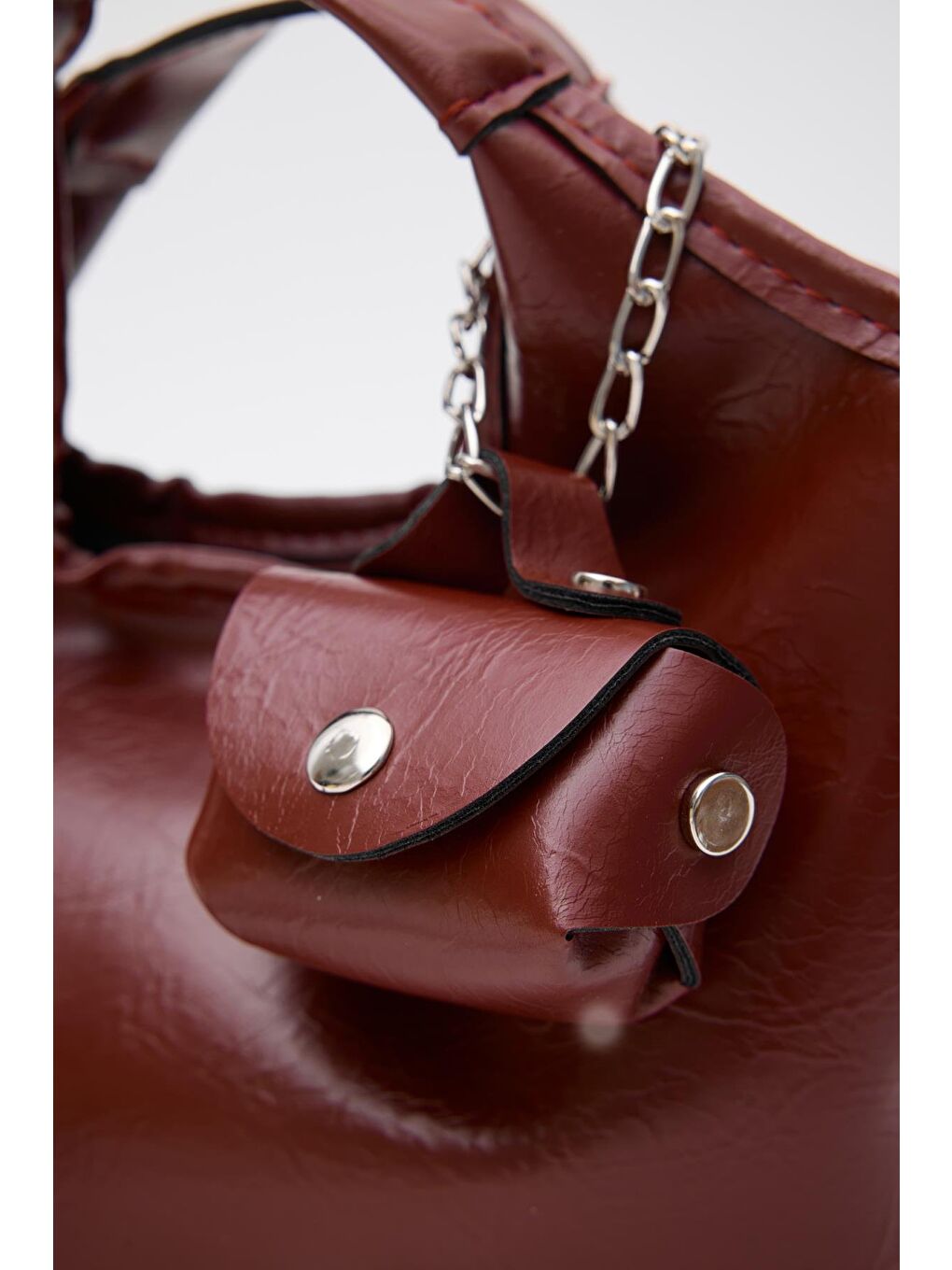 Meruno El Ve Çapraz Çanta Bordo-4